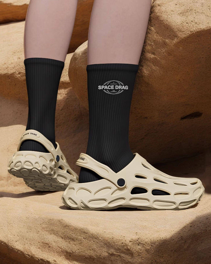 Futuristic Hollow-Out Strap Clog Sandals
