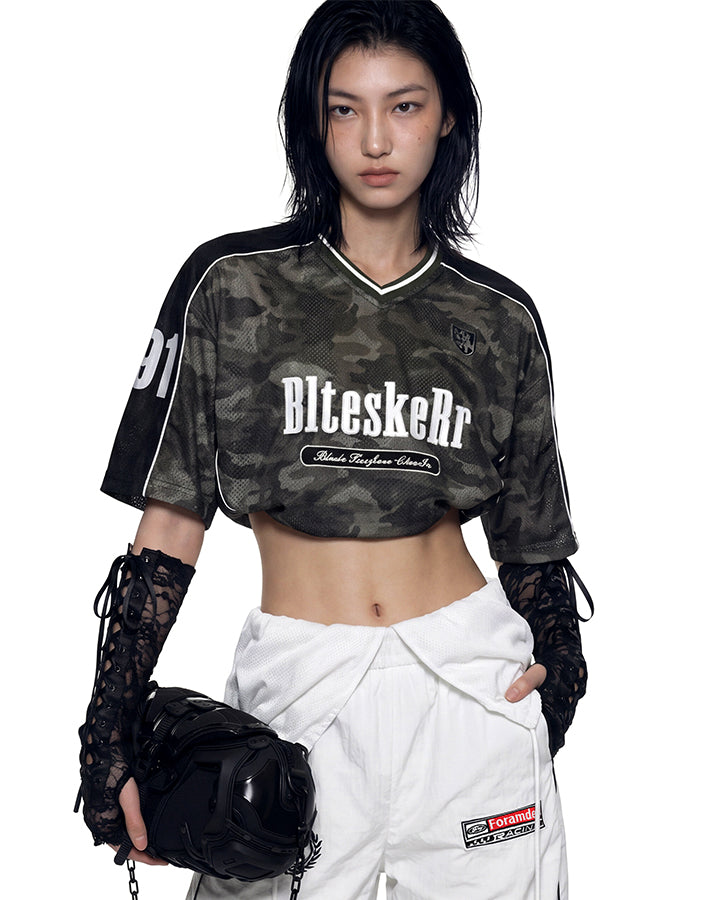 American Camo Jersey Short Sleeve T-Shirt