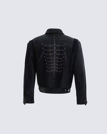 American Cropped Leather Jacket