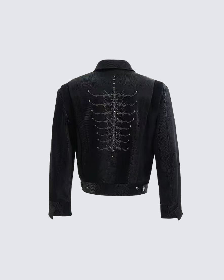 American Cropped Leather Jacket