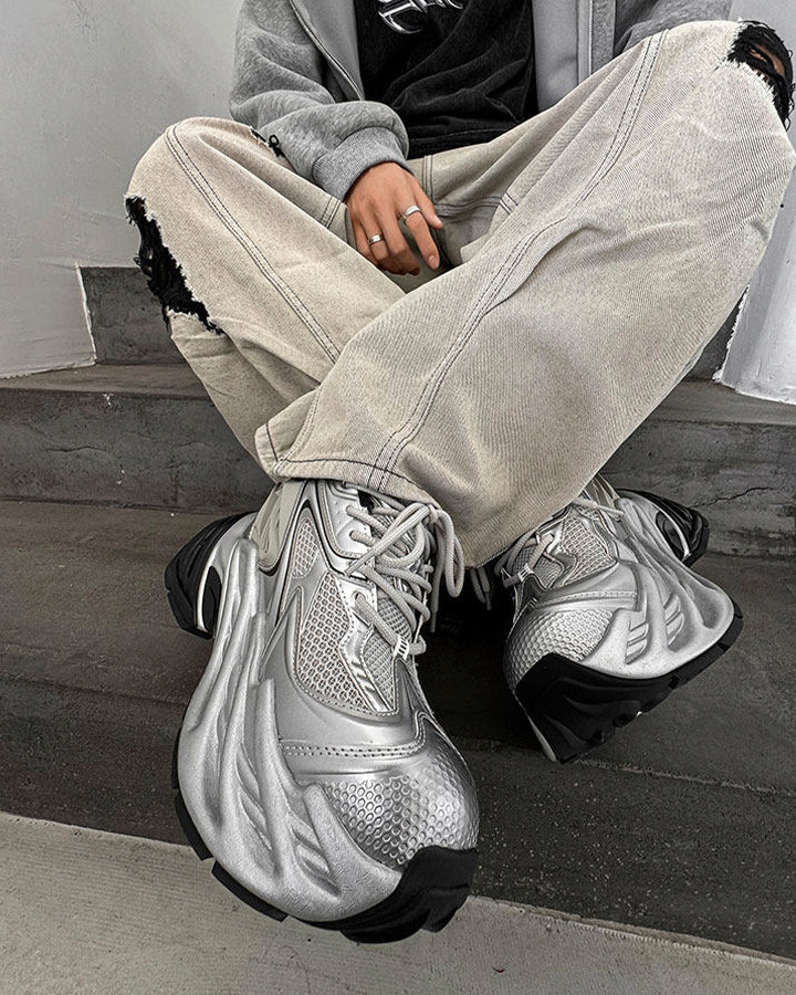 Mecha-Style Height-Increasing Chunky Sneakers