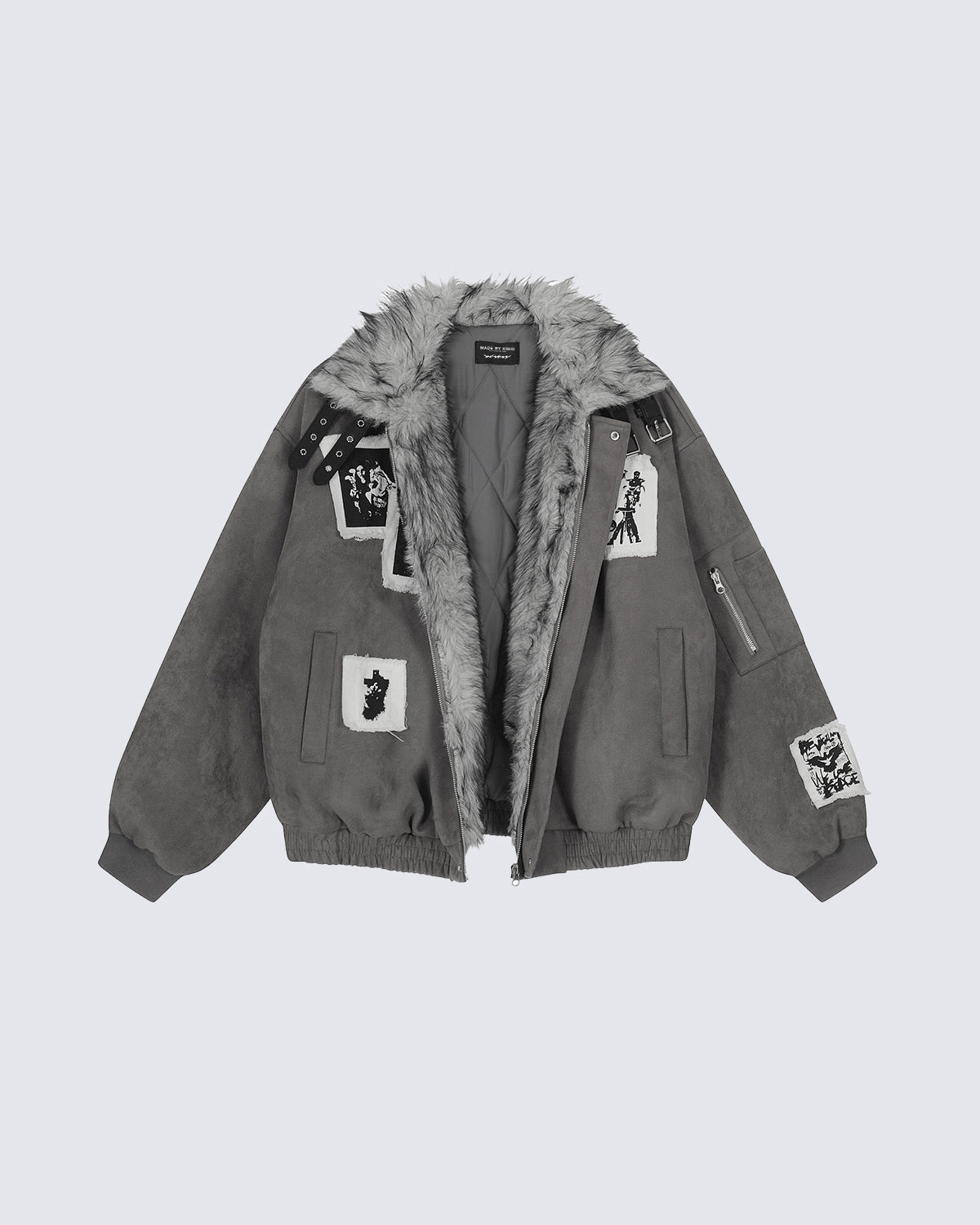 Vintage Eagle Fur Collar Jacket
