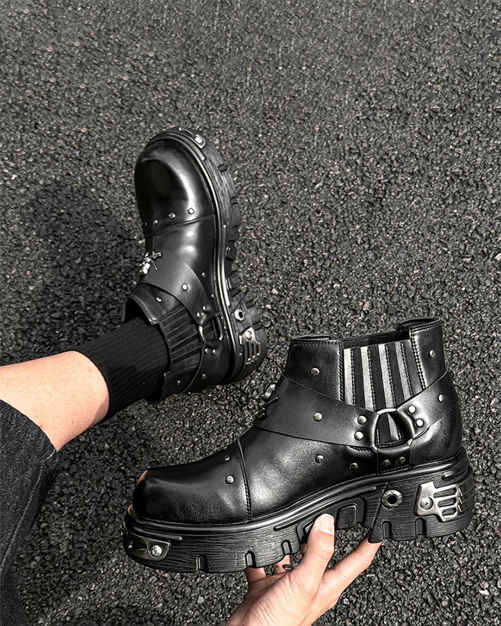 Gothic Punk Platform Ankle Boots