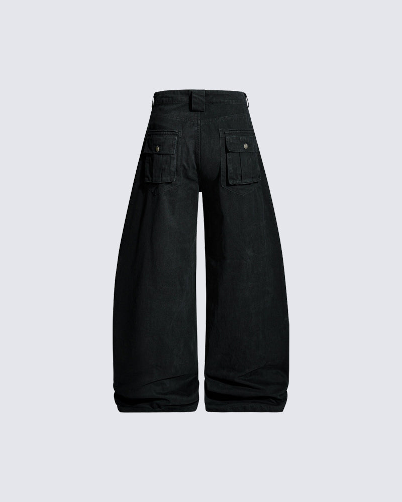 Loose Fit Vintage Utility Trousers