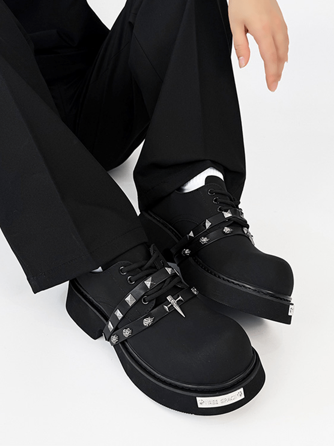 Gothic Studded Platform Oxfords