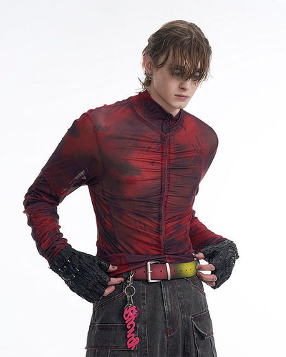 American High Street Mesh Long Sleeve Shirt