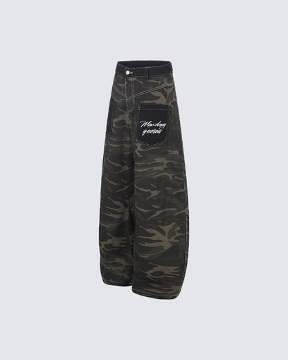 New Street Camo All-Over Print Jeans