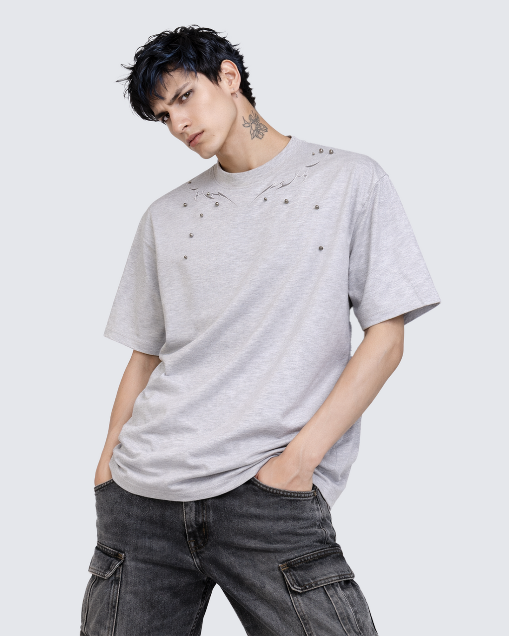 Studded Flame Spine T-Shirt