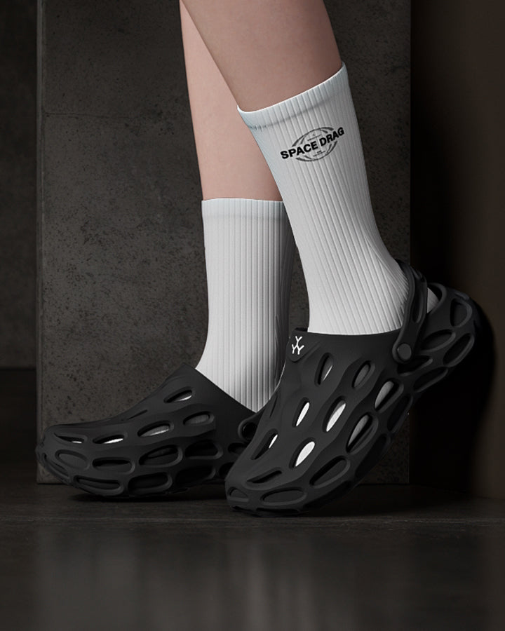 Futuristic Hollow-Out Strap Clog Sandals