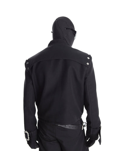 Gothic Buckle Strap Cropped Jacket