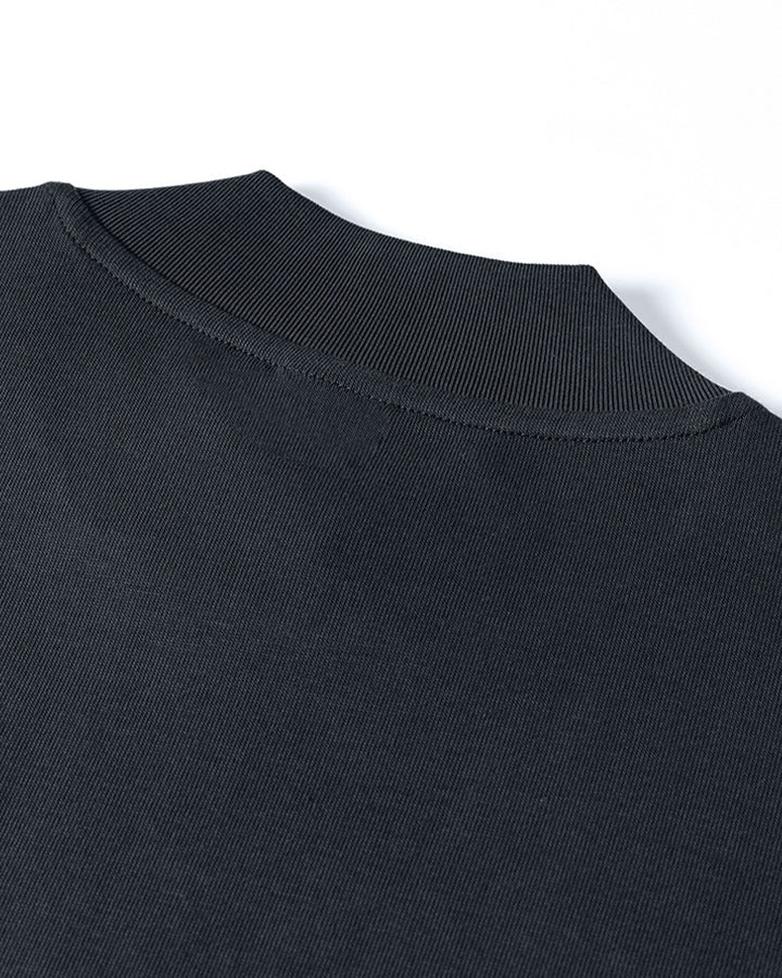 New Minimal Mock Neck Short Sleeve T-Shirt
