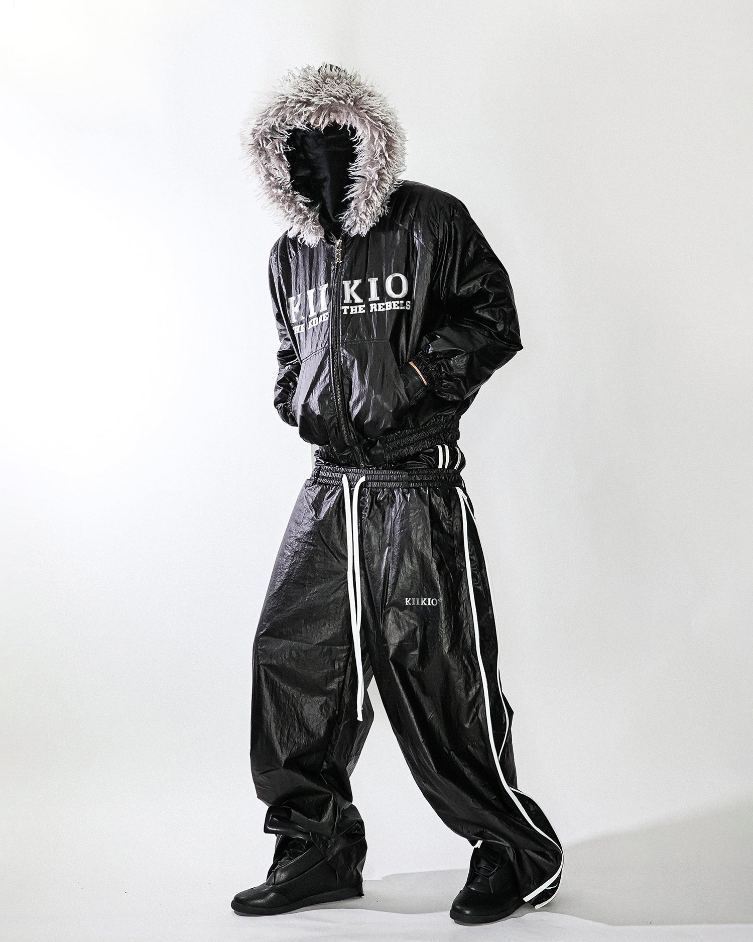 KIIKIO Gloss Double-Waist Pants
