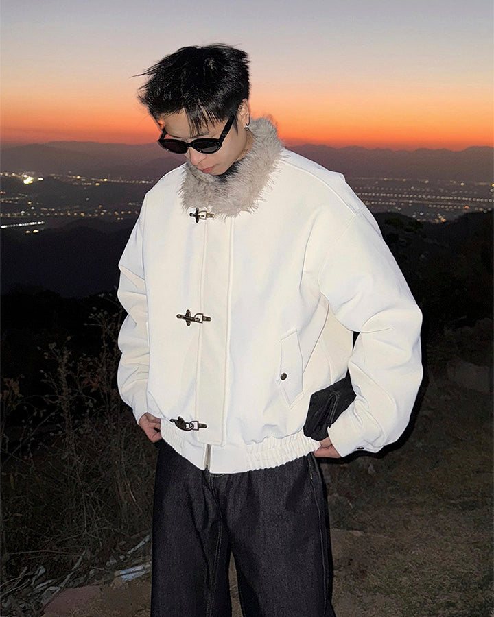 Fleece Lined Loose Fit Jacket