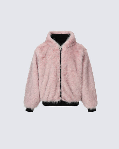 American High-Street Reversible Fleece Flight Jacket
