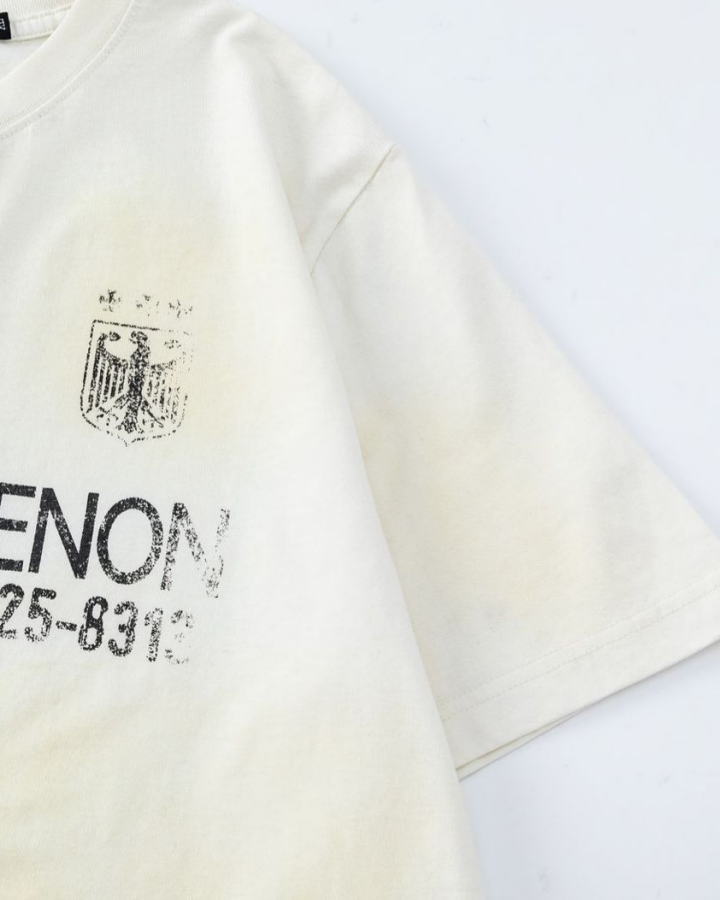 Retro Washed Unique Pleated Versatile T-Shirt