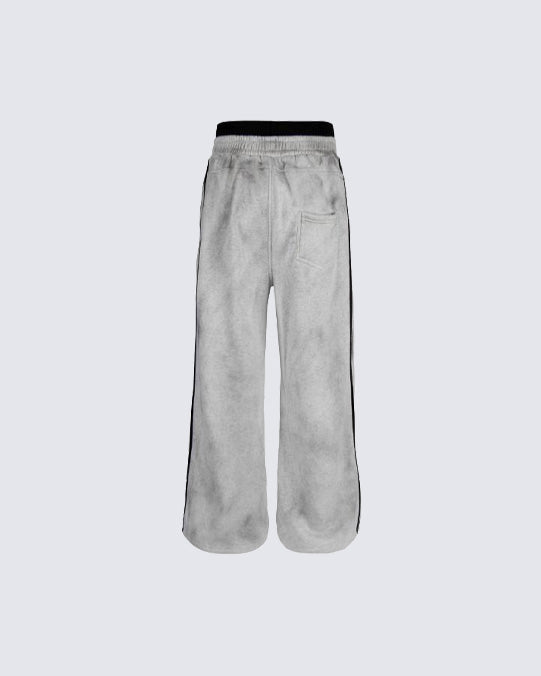 American Vintage Distressed Double-Waist Sweatpants