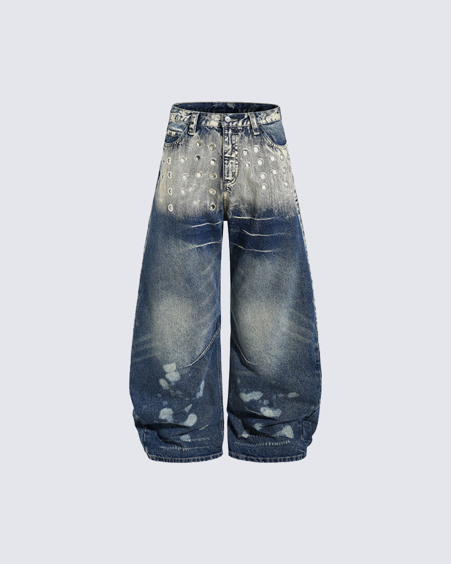 American Punk Metal Blade Denim Pants