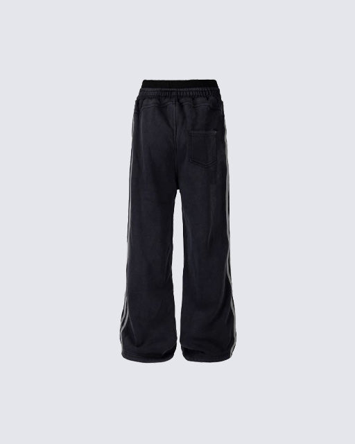 American Vintage Distressed Double-Waist Sweatpants