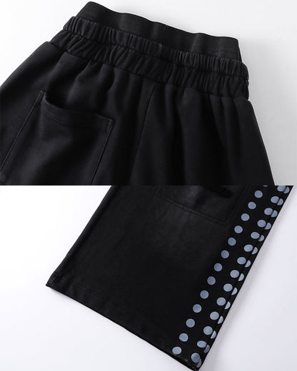 New Street Washed Distressed Curved Track Pants