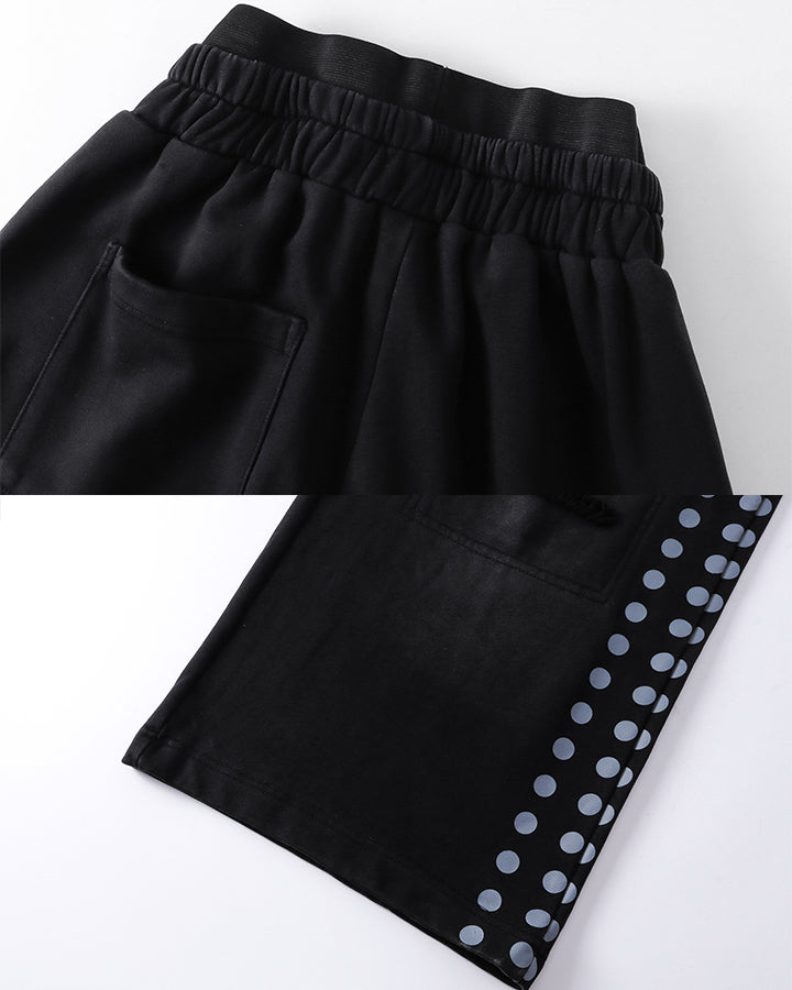 New Street Washed Distressed Curved Track Pants