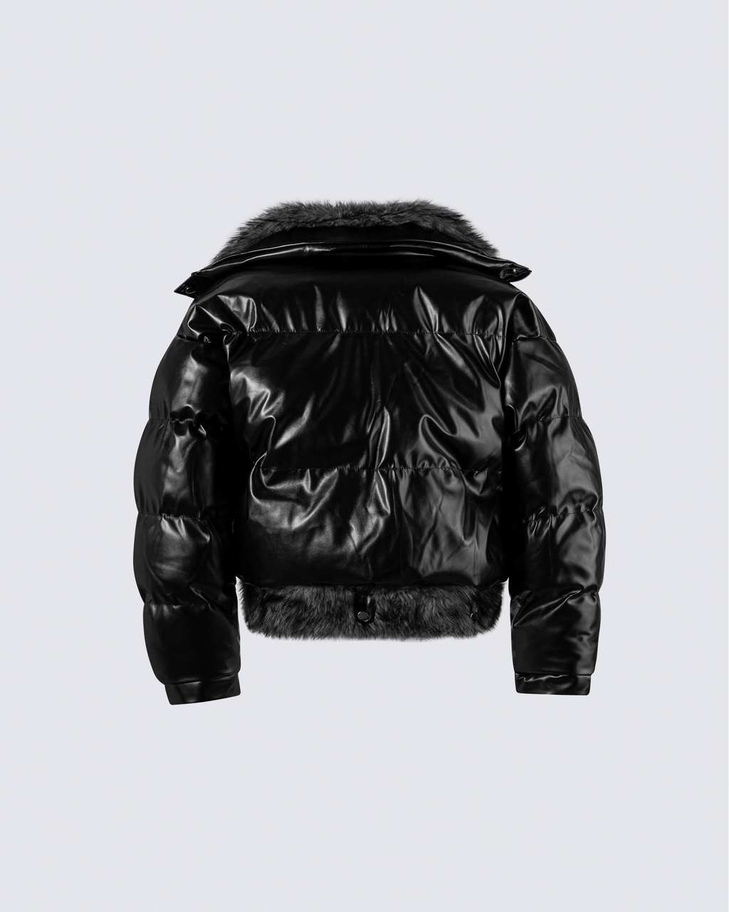 Puffer Jacket with Fur Trim