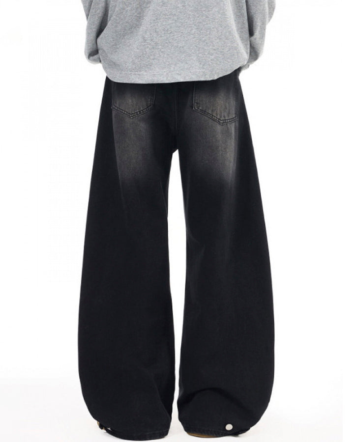 Deconstructed Cat-Whisker Curved Denim Pants