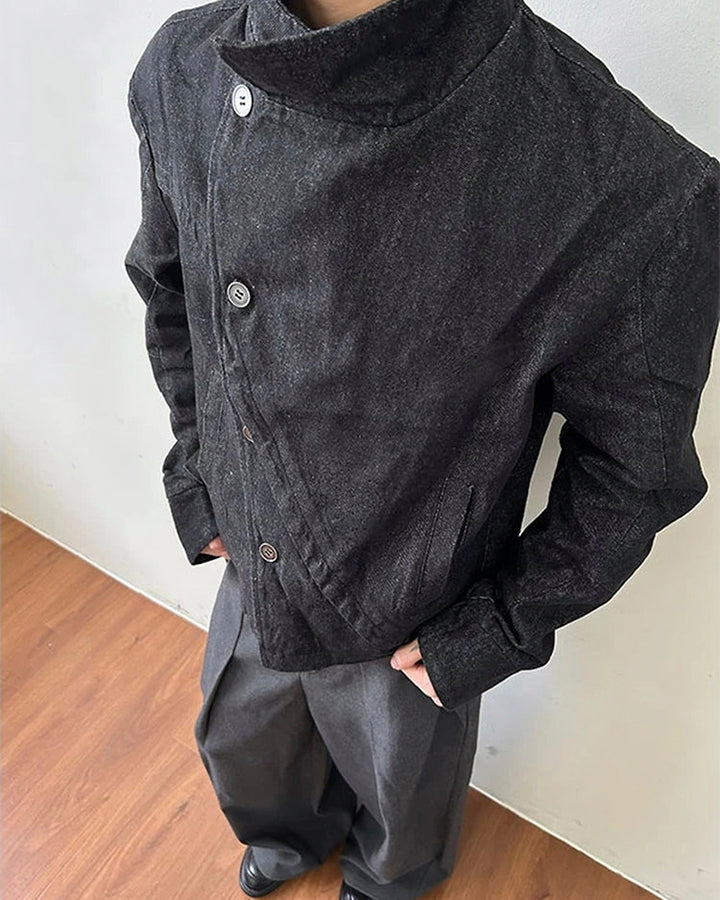 Cool Rugged Dual-Wear Raw Denim Jacket