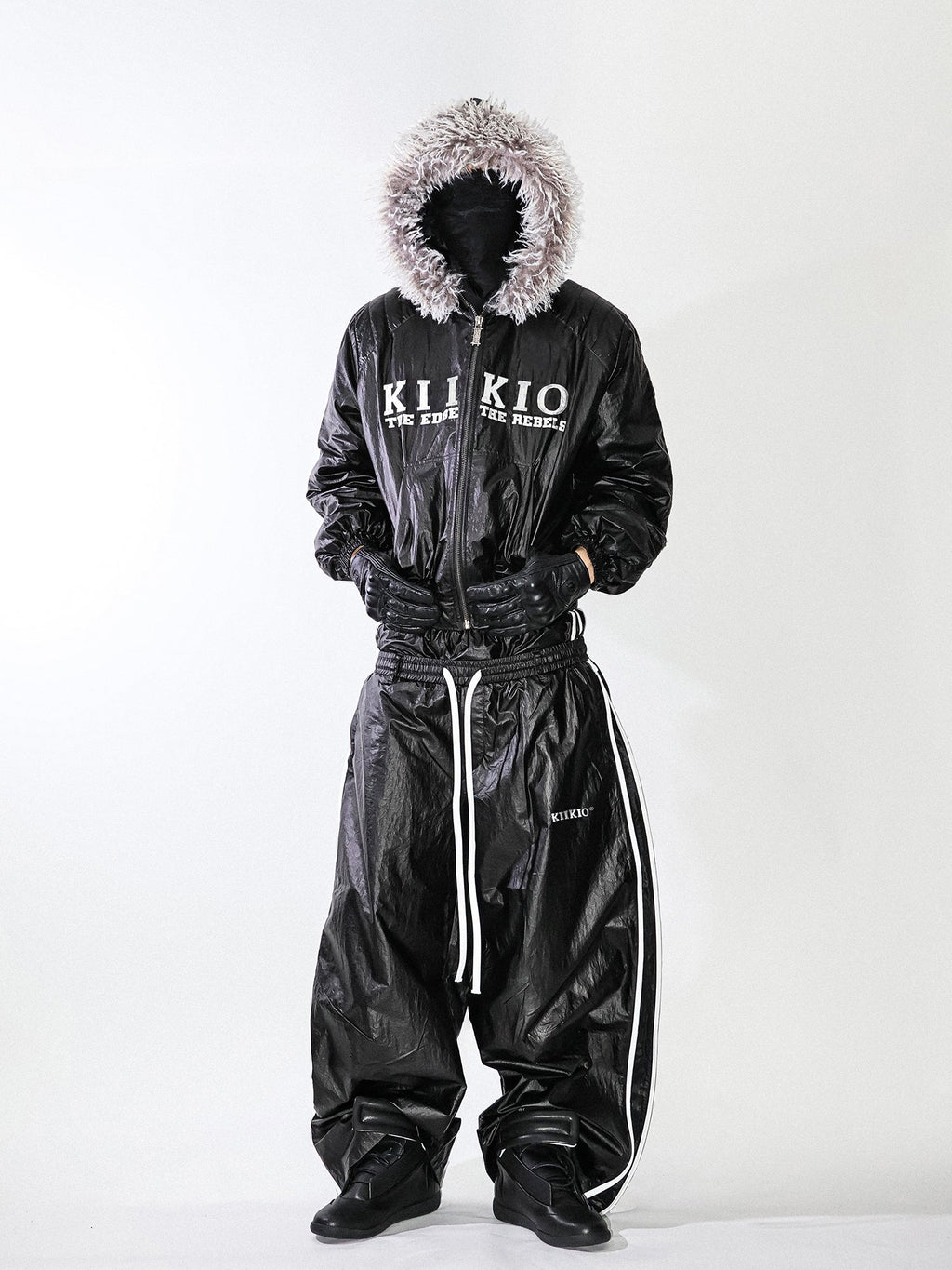 KIIKIO Gloss Double-Waist Pants