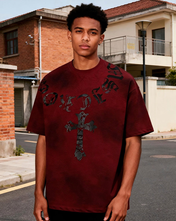Vintage Dirty Spray Graphic Short Sleeve