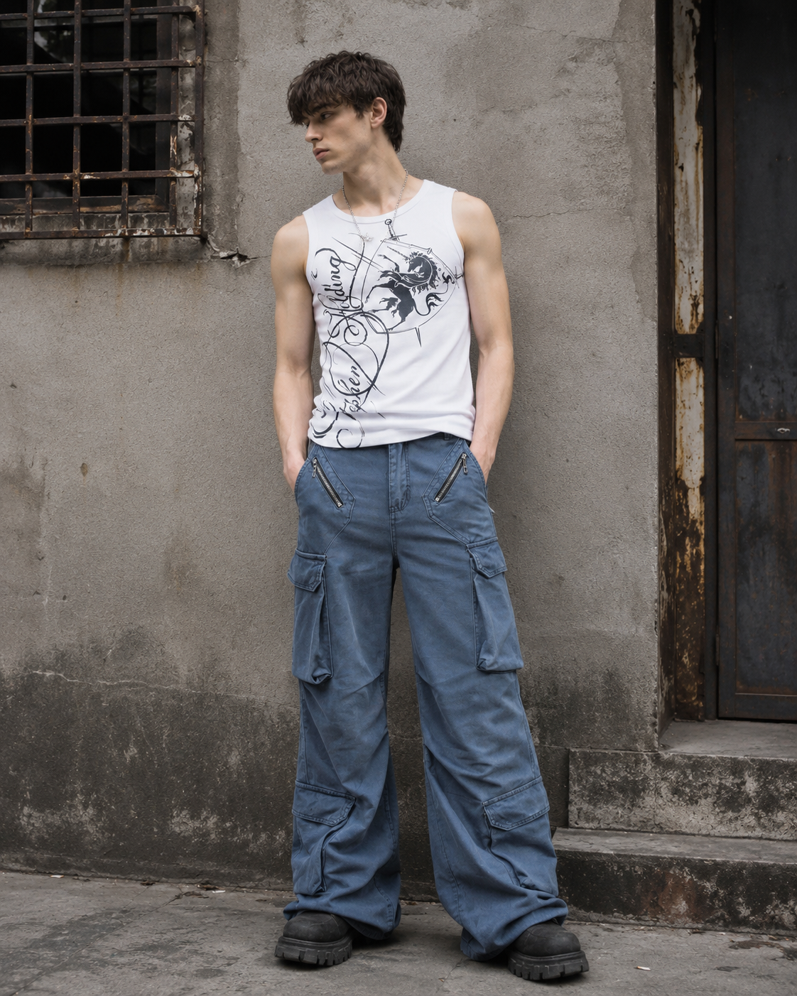 Retro-Style Printed Vest With Unique Design