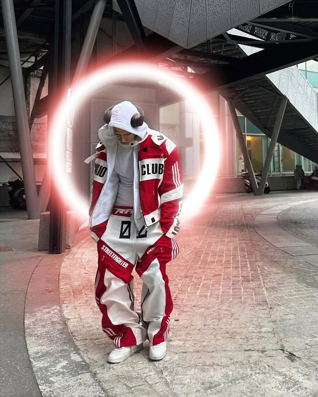 KIIKIO Racing Style Graphic Oversized Pants
