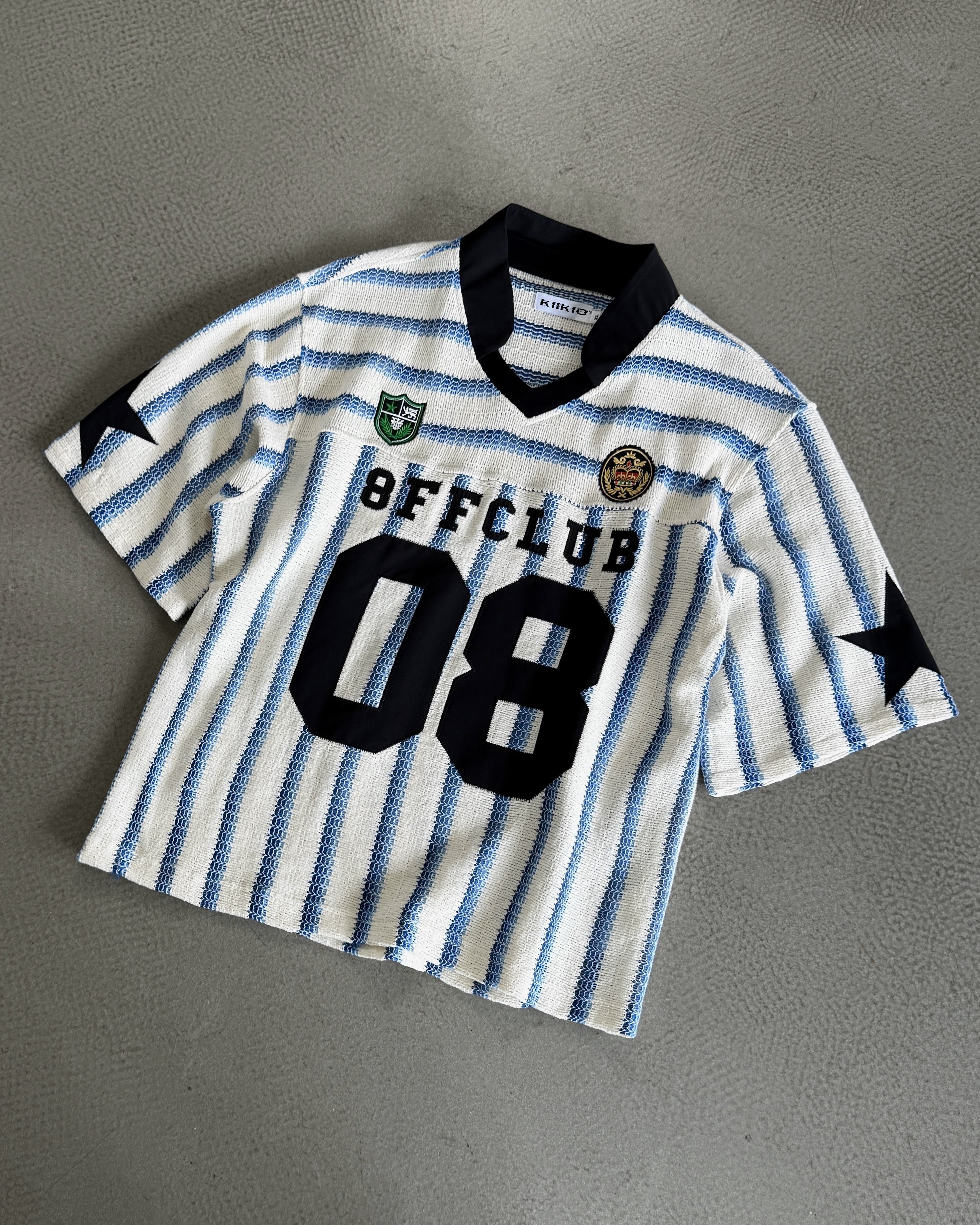 Striped Number Graphic Sport Jersey Tee