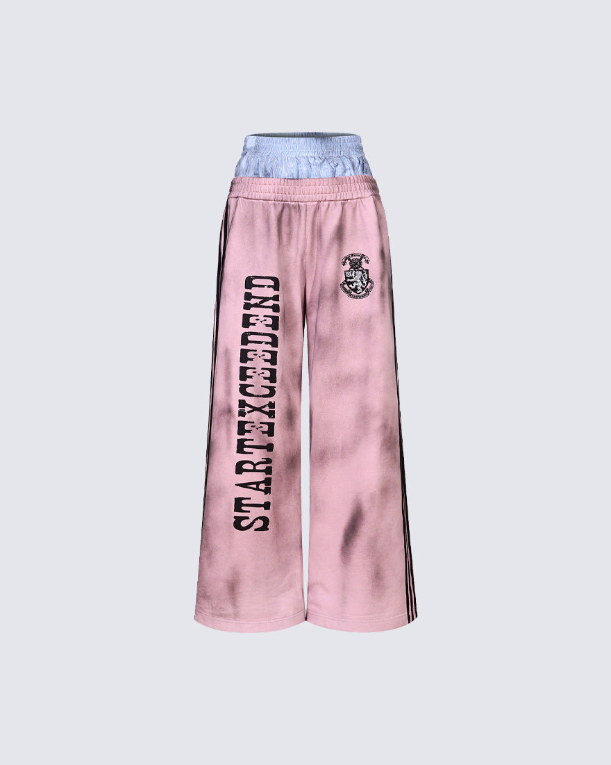 Double-Layer High Street Wide-Leg Pants