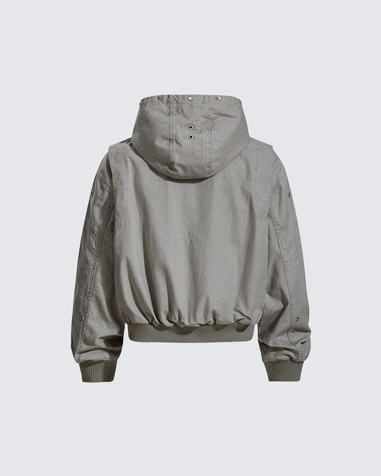Autumn High Street Washed Hooded Jacket