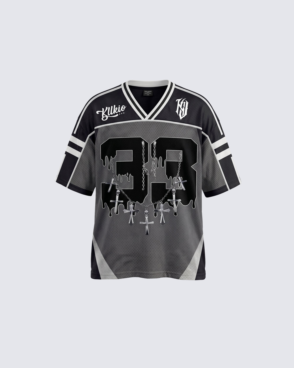 Vintage Contrast Graphic Street Jersey