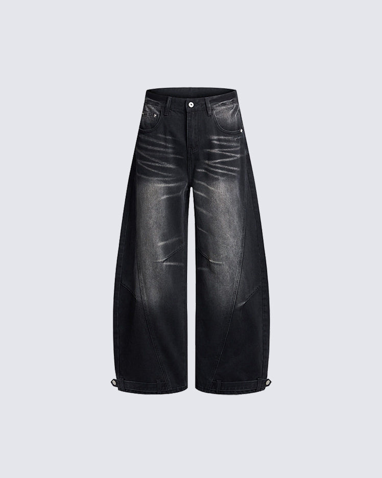 Deconstructed Cat-Whisker Curved Denim Pants