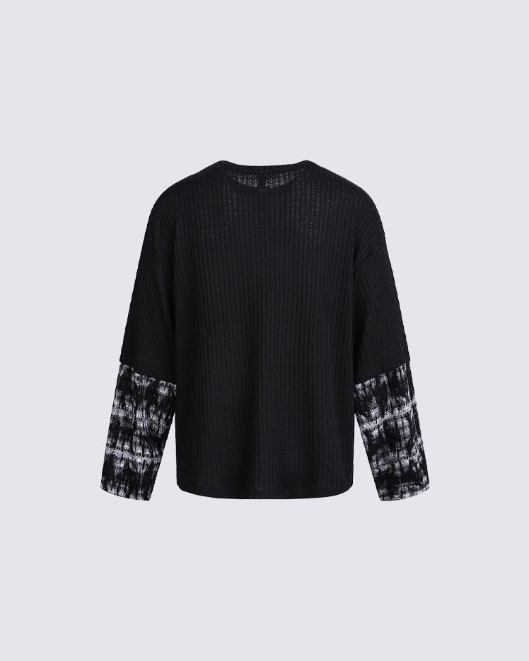 2026 Vintage Ribbed Texture Sweatshirt