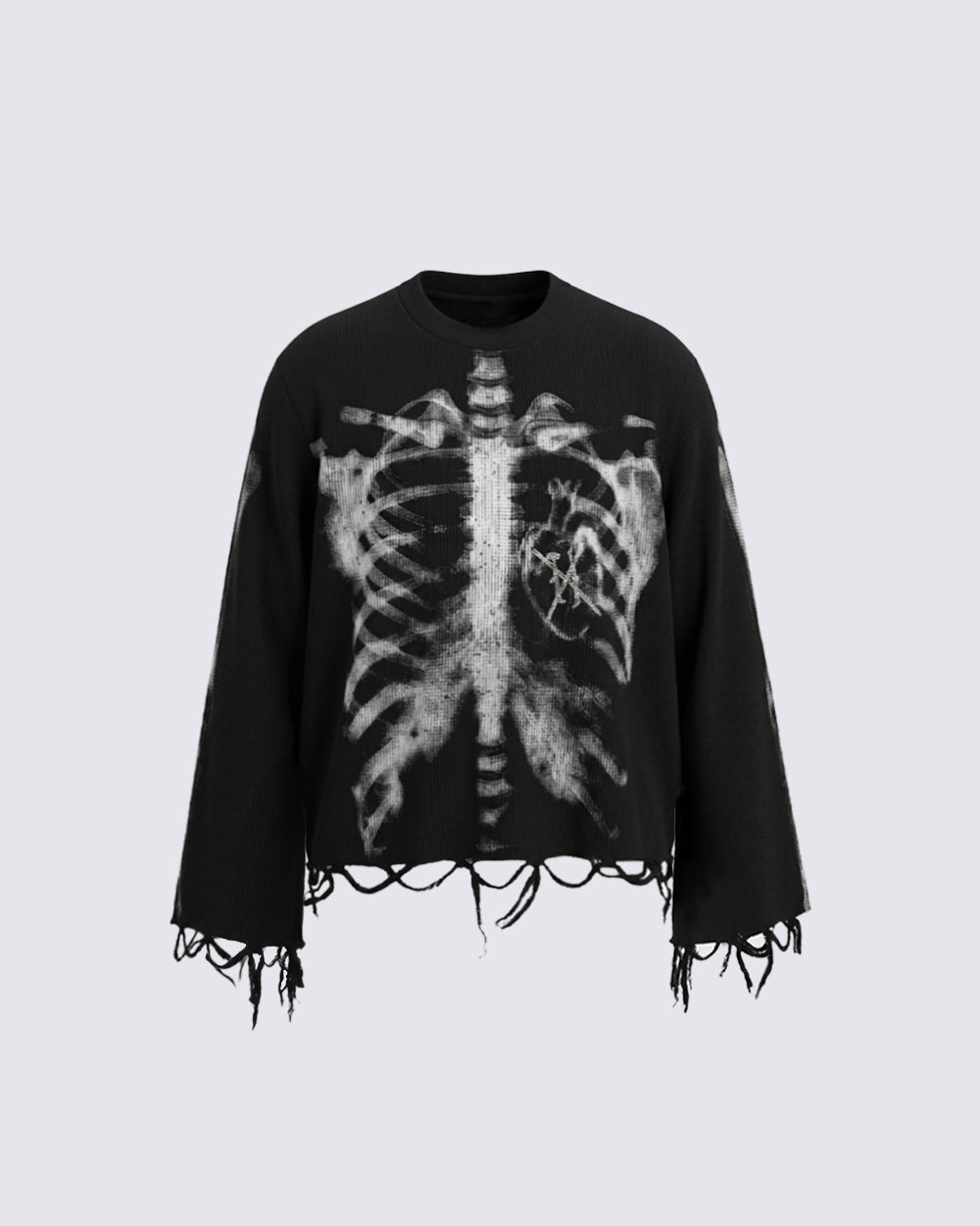 American High Street Dark Skeleton Long Sleeve T-Shirt