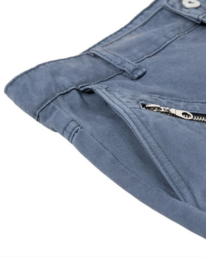 Cargo Zip Pocket Wide-Leg Pants
