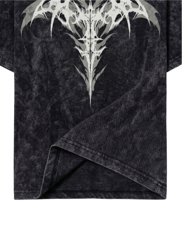 Vintage Bleach Wash Tribal Skull T-shirt