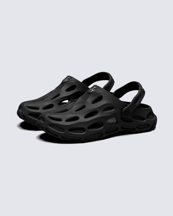 Futuristic Hollow-Out Strap Clog Sandals