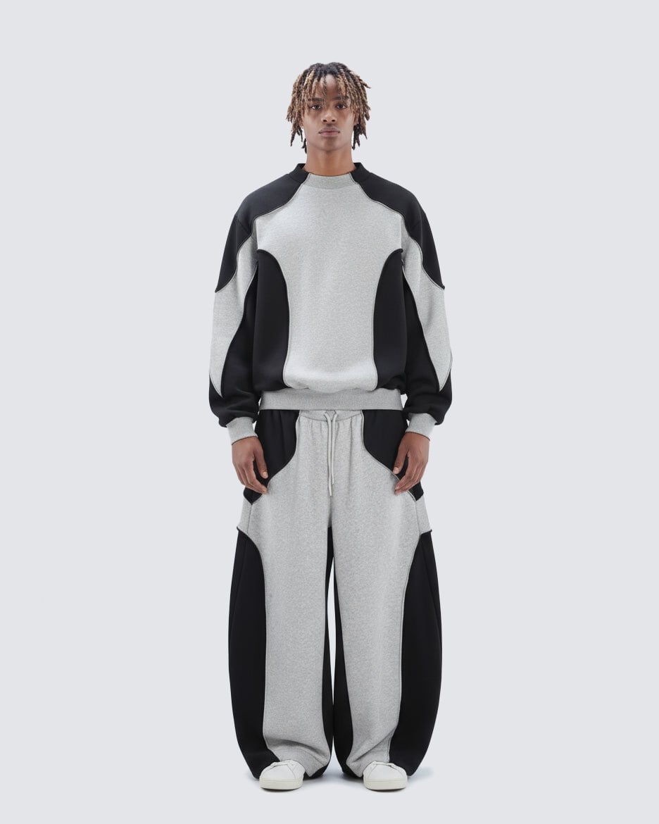Colorblock Deconstructed Sweatshirt