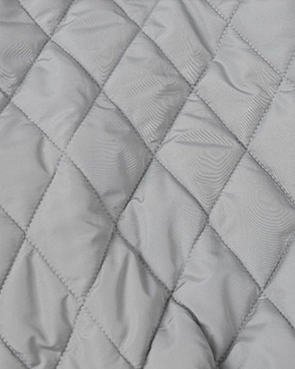 Ruched Sleeve Fleece-Lined Bomber Jacket