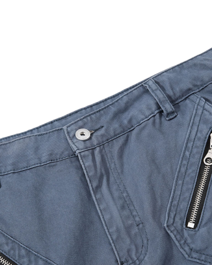 Cargo Zip Pocket Wide-Leg Pants