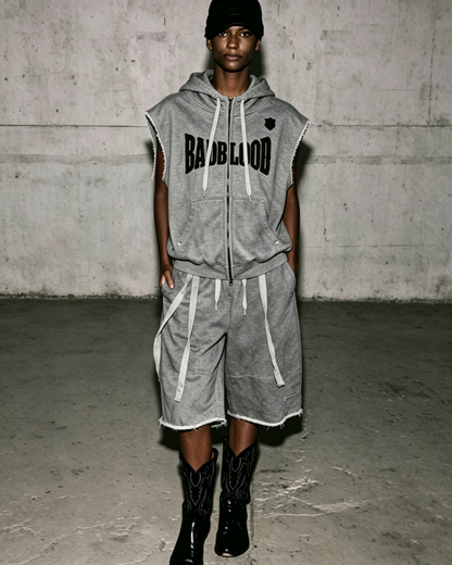 Retro Washed Nnique Drawstring Athletic Shorts